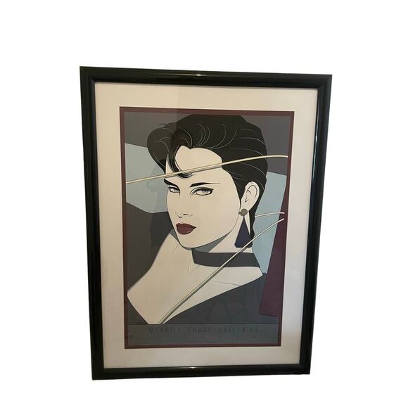 PATRICK NAGEL 1987 FRAMED COMMEMORATIVE #11 SERIGRAPH 35’ by 48’ COLLECTIBLE - Picture 7 of 9